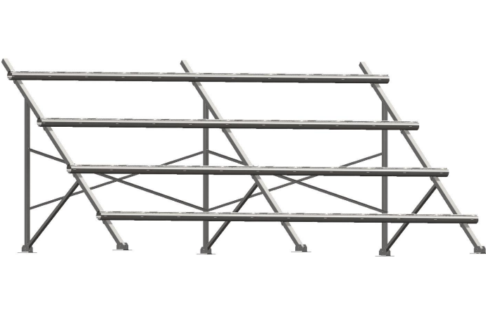 16 Panel 40° Fixed Tilt Ground Mount Rack